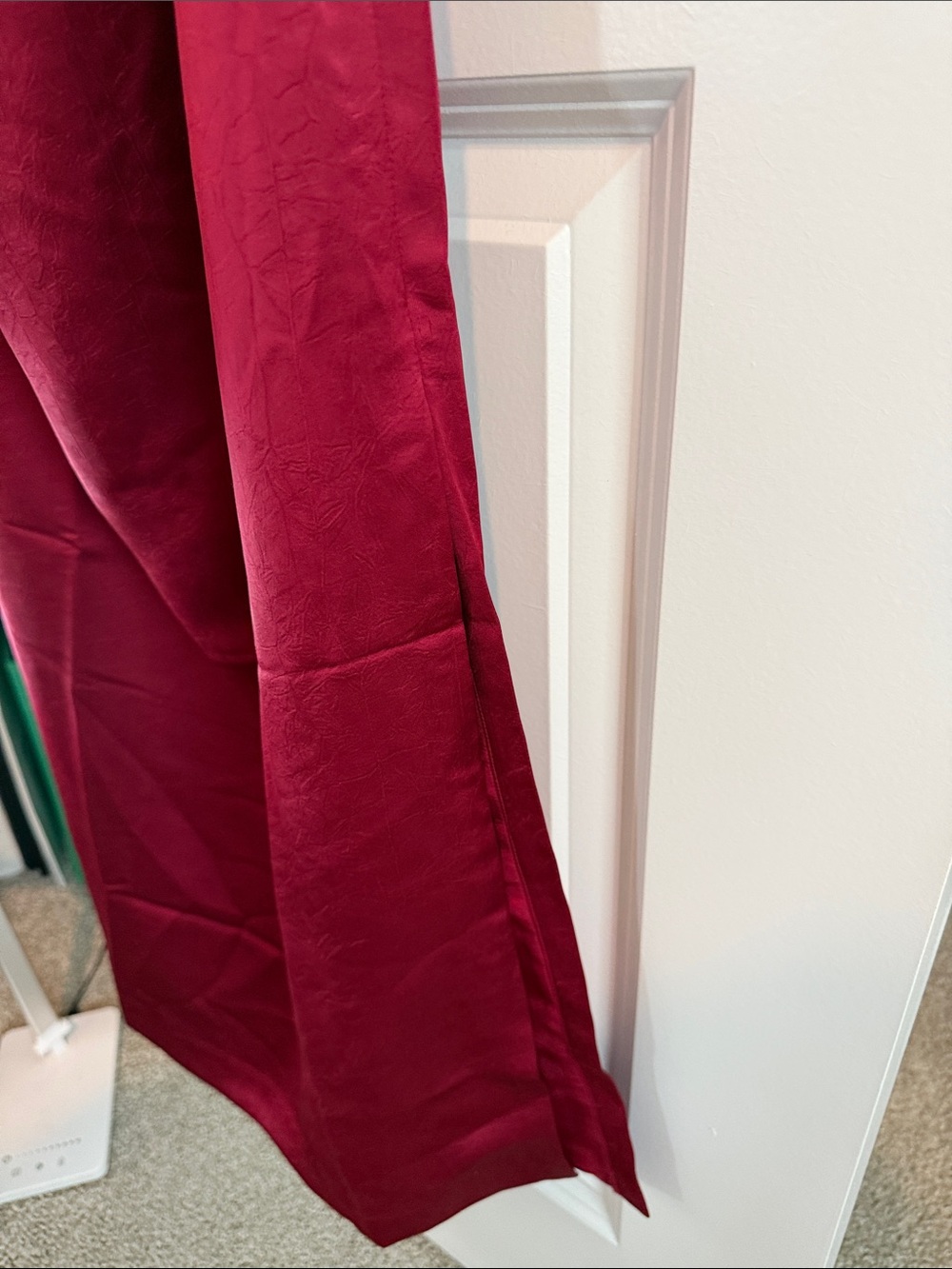 LOFT Sleeveless Cowl Neck Midi Dress in Deep Wine - Picture 4 of 6